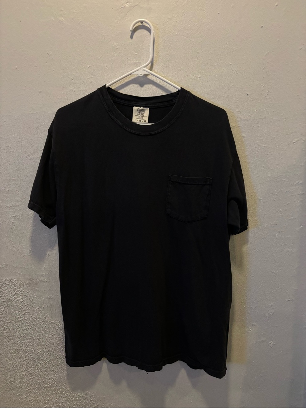 Comfort Colors Black Short Sleeve Pocket Tee